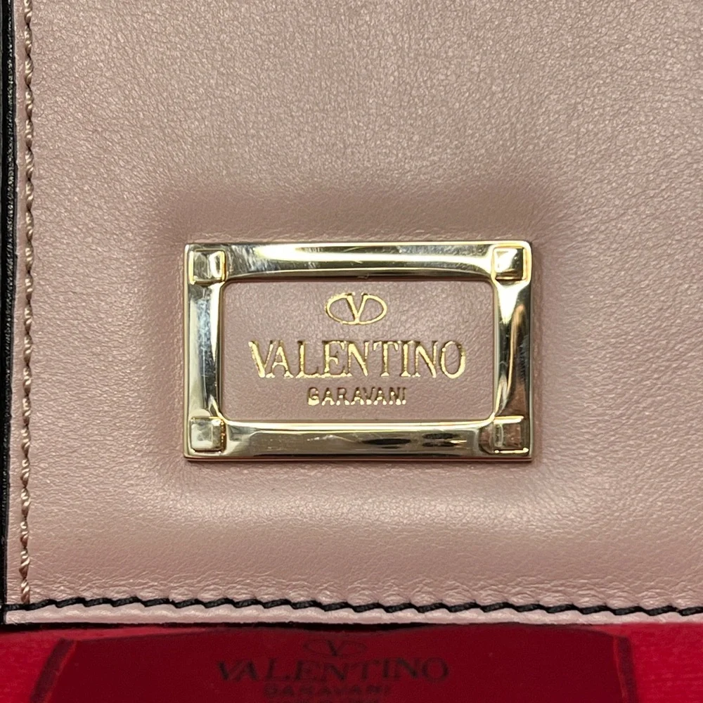 Valentino Garavani Colorblock Leather Shoulder Bag / Clutch w/ Box Dust Bag Tags